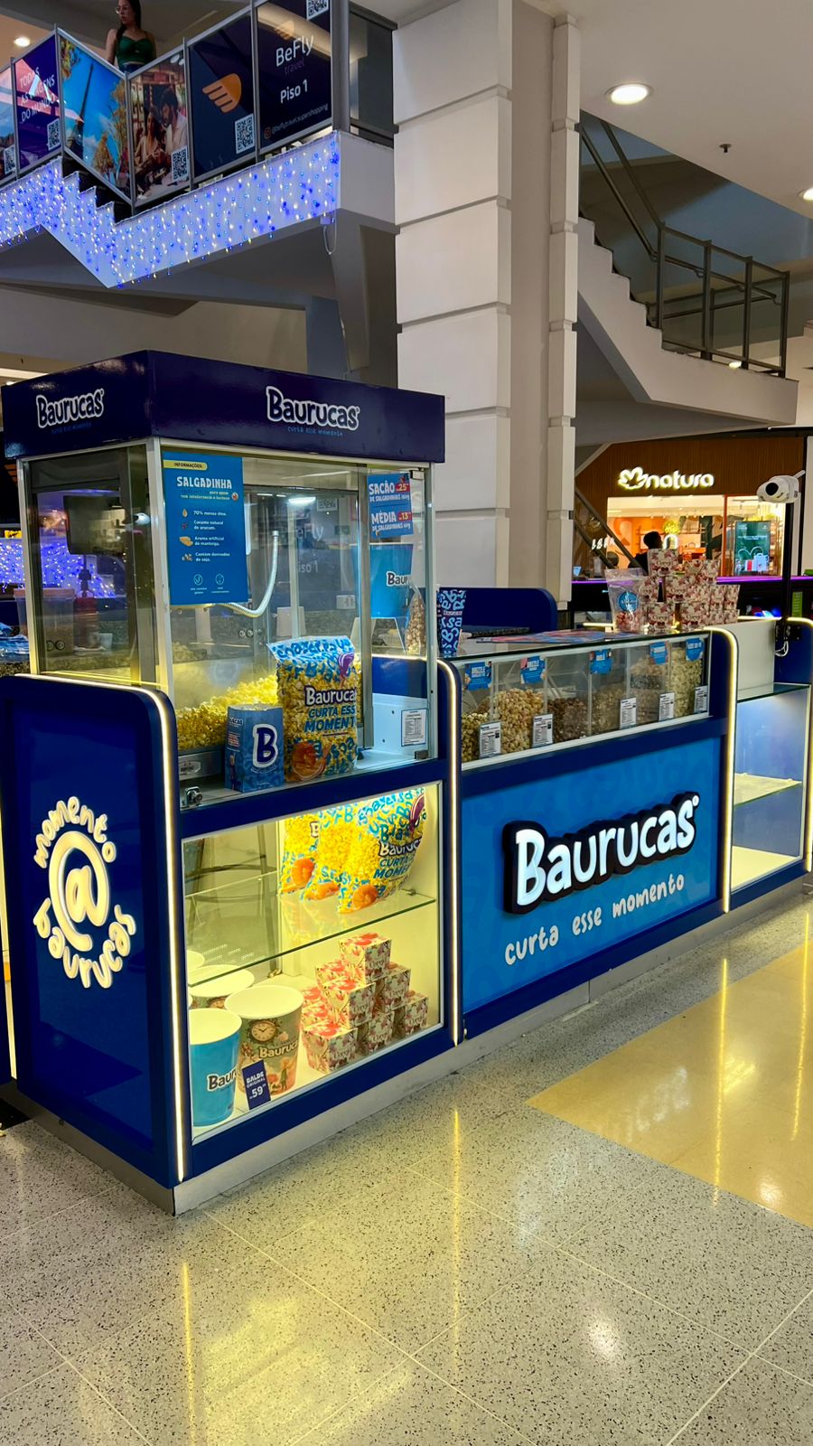 Logo da loja pipocas baurucas