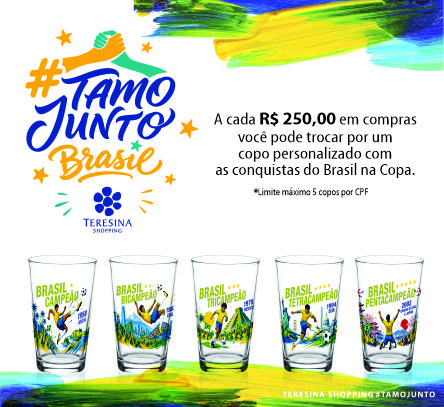 Teresina Shopping lança campanha oficial para colecionadores celebrarem os títulos mundiais do Brasil