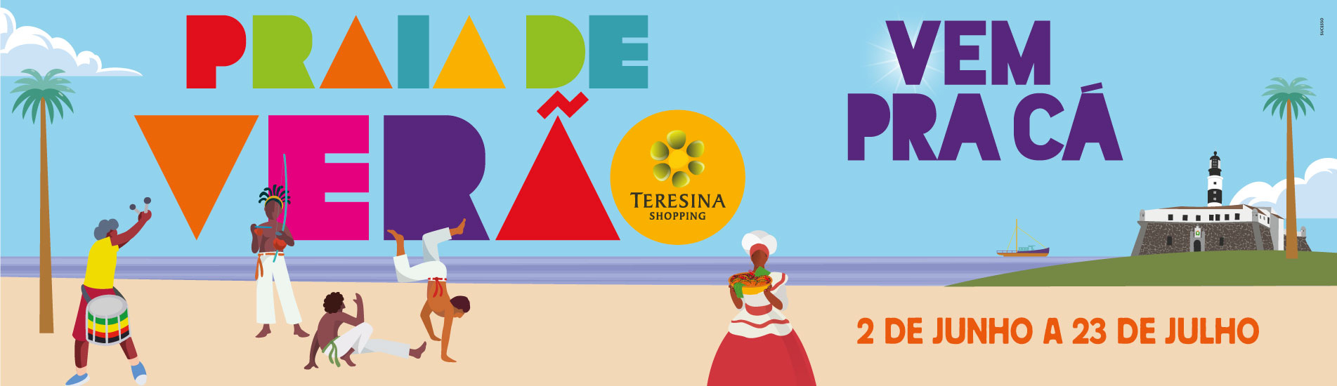 Praia de Verão do Teresina Shopping traz a cultura e diversidade da Bahia 