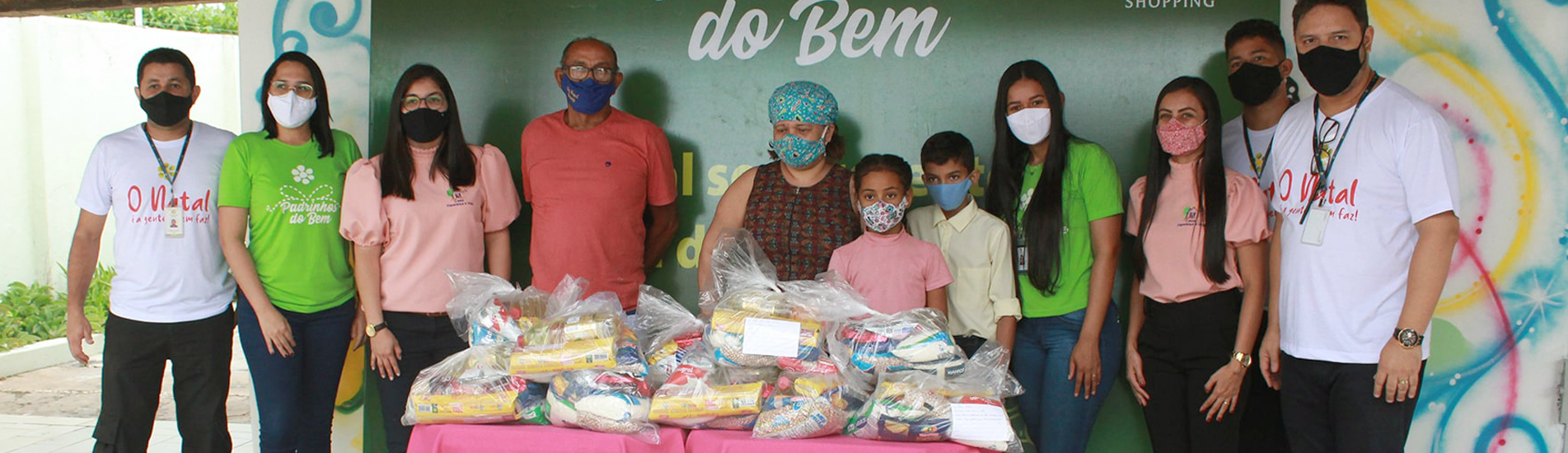 Teresina Shopping finaliza Campanha Padrinhos do Bem com mais de 4 toneladas de alimentos doados.