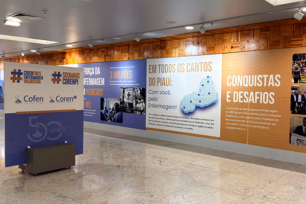 Mural celebra os 50 anos do Coren-PI no Teresina Shopping