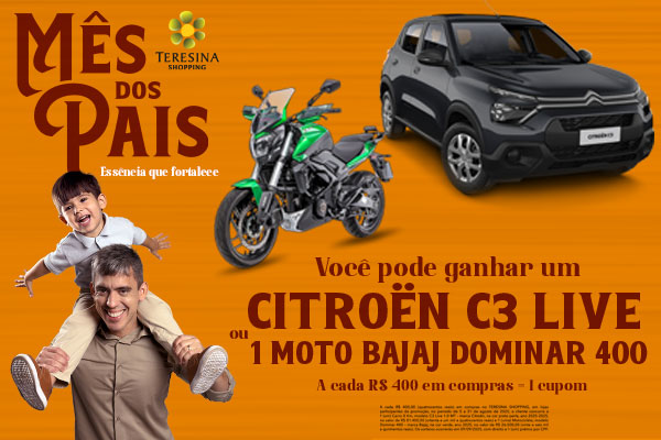 A Promoção do Mês dos Pais vai transformar suas compras em grandes prêmios!