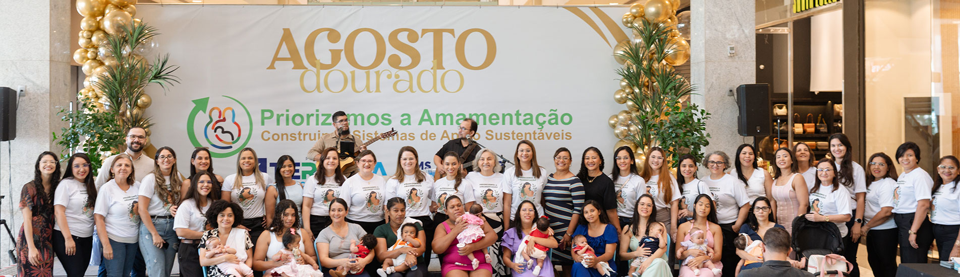 Agosto Dourado: mamaço reúne mães em incentivo à amamentação e doação de leite materno no Teresina Shopping