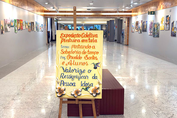 Exposição Pintando a Sabedoria do Tempo encanta visitantes no Teresina Shopping com obras produzidas por pessoas idosas