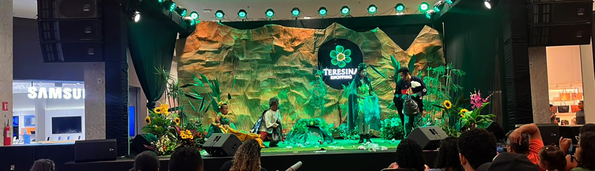 A Guardiã do Planeta leva diversão e mensagem ecológica para crianças no Teresina Shopping