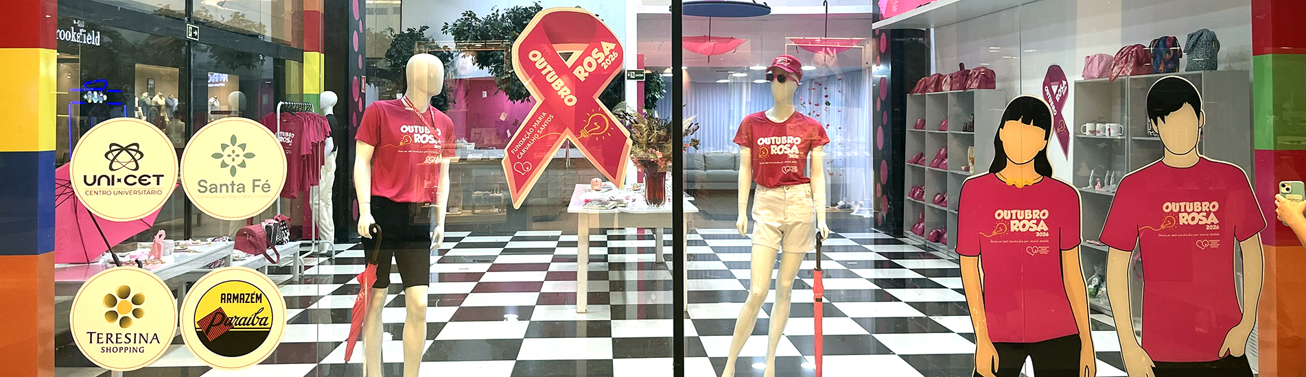 Loja Rosa promove ações de conscientização sobre o Outubro Rosa no Teresina Shopping
