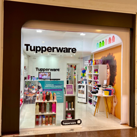 Logo da loja tupperware 