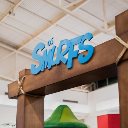 Logo da loja vila dos smurfs
