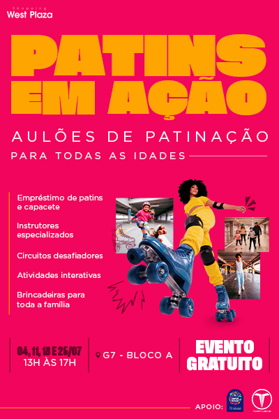 Patins em Ação - Programação de julho